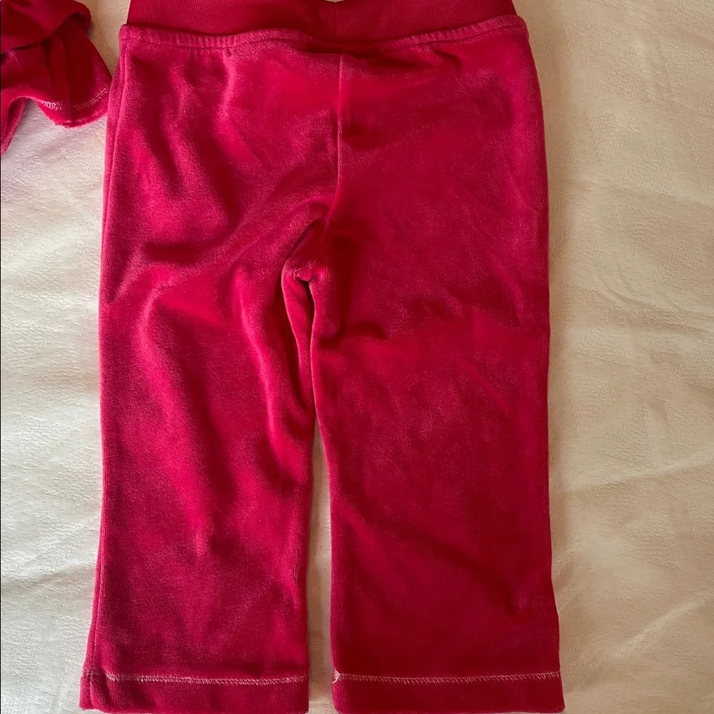 Puma Hot Pink Girls Velour Hooded Jacket and Pants - Picture 4 of 9